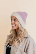 Two-Tone Knit Beanie