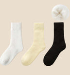 Women's Maternity Socks Autumn And Winter Fleece-lined Thickened Sleep Warm Wool Floor Mid-calf Cashmere Towel Terry-loop Hosiery