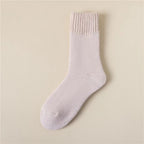 Women's Maternity Socks Autumn And Winter Fleece-lined Thickened Sleep Warm Wool Floor Mid-calf Cashmere Towel Terry-loop Hosiery