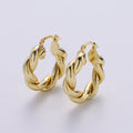 Gold Twisted Hoop Earrings, Bold Gold Hoop Earrings, Chunky Earrings, Statement Hoops, 14k Gold Filled Hoops Earring gift for her Q-518 to Q-520