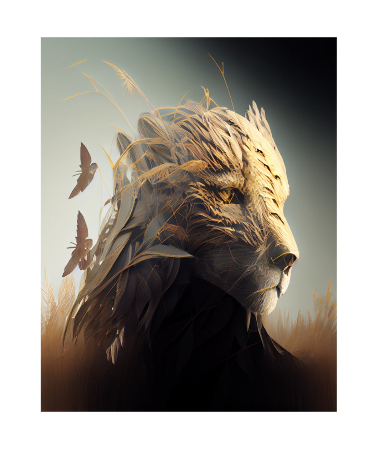 Heart & Mane golden lion art