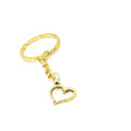 Heart Charm Goldtone Keychain, Love Gift, Small Heart Charm, Gift For Her, Gift For Him, Son Gift, Daughter Gift, New Car, New House