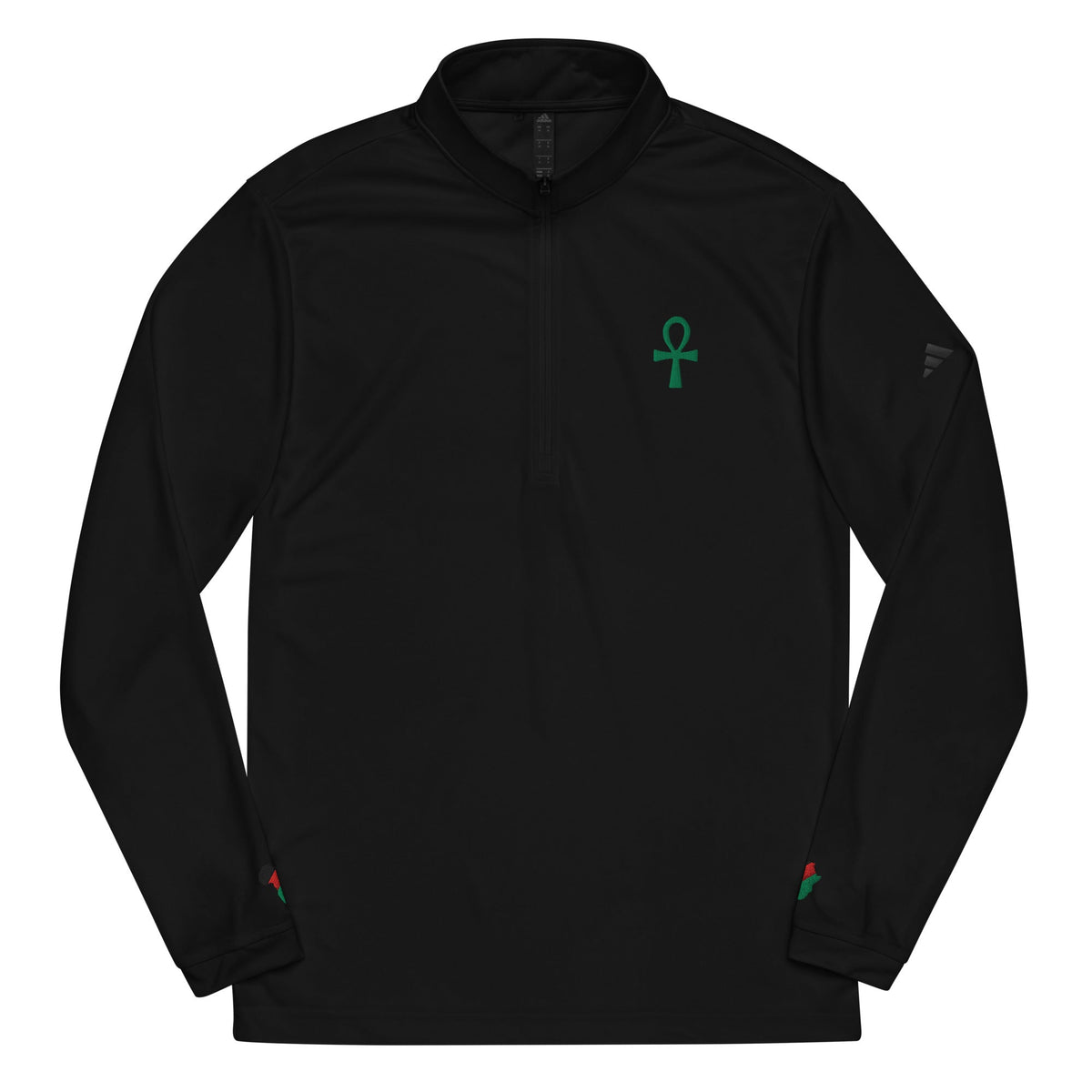 Men's Ankh Long-Sleeve Quarter-Zip Athletic Pullover