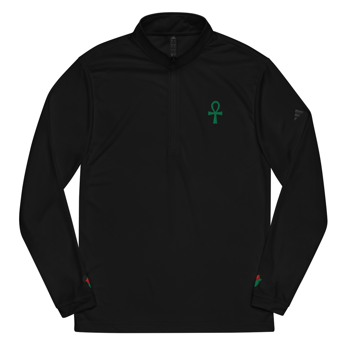 Men's Ankh Long-Sleeve Quarter-Zip Athletic Pullover