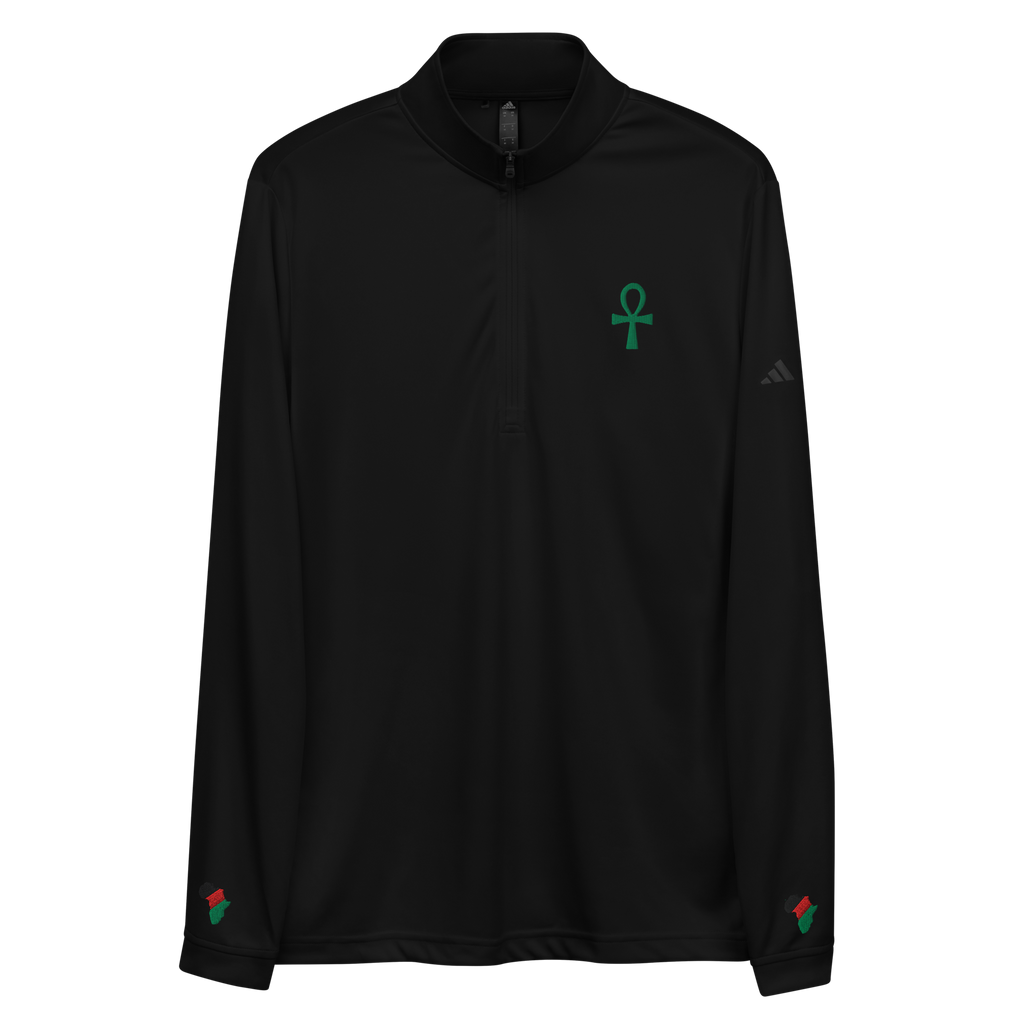 Men's Ankh Long-Sleeve Quarter-Zip Athletic Pullover
