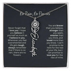 No Rain No Flowers Birth Necklace - Personalized Name Jewelry