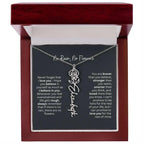No Rain No Flowers Birth Necklace - Personalized Name Jewelry