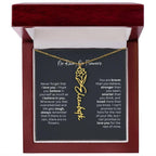 No Rain No Flowers Birth Necklace - Personalized Name Jewelry