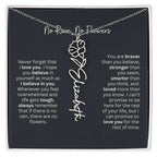 No Rain No Flowers Birth Necklace - Personalized Name Jewelry