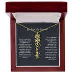 No Rain No Flowers Birth Necklace - Personalized Name Jewelry