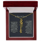 No Rain No Flowers Birth Necklace - Personalized Name Jewelry