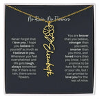 No Rain No Flowers Birth Necklace - Personalized Name Jewelry