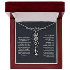 No Rain No Flowers Birth Necklace - Personalized Name Jewelry