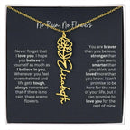 No Rain No Flowers Birth Necklace - Personalized Name Jewelry