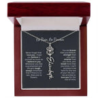 No Rain No Flowers Birth Necklace - Personalized Name Jewelry