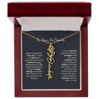 No Rain No Flowers Birth Necklace - Personalized Name Jewelry