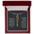 No Rain No Flowers Birth Necklace - Personalized Name Jewelry