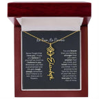No Rain No Flowers Birth Necklace - Personalized Name Jewelry