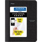 Five Star College Ruled Composition Notebook 80pg 9.75x7.5 Soft Cover