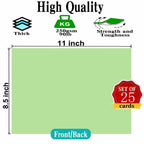 MEIOPUOYEAM Lake Blue Cardstock 8.5x11 Inch 25 Sheets Paper
