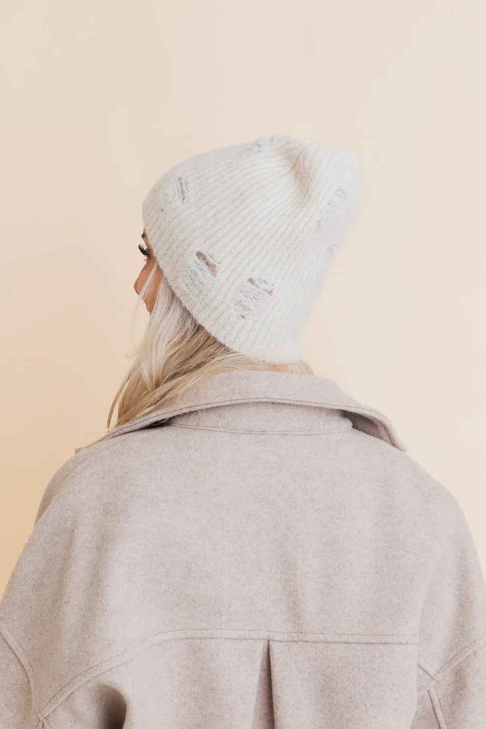 Distressed Knit Beanie