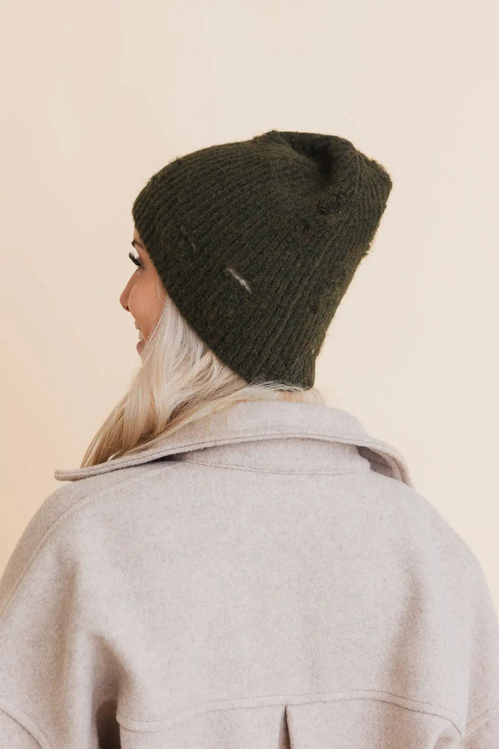 Distressed Knit Beanie