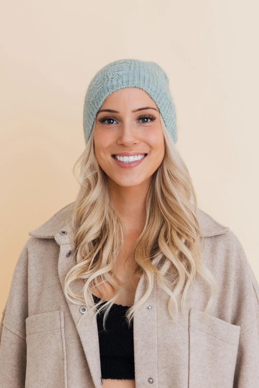 Distressed Knit Beanie