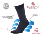 Men’s Bamboo Dress Socks 6-Pack Gift Box, Dark Neutrals