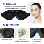 Unique 3D Contoured Cup Blindfold Concave Molded Night Sleep Mask Upgraded Eye Cover With Adjustable Strap Eye Pillow Soft Comfy Eye Shade For Nap Travel Night Shift