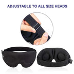 Unique 3D Contoured Cup Blindfold Concave Molded Night Sleep Mask Upgraded Eye Cover With Adjustable Strap Eye Pillow Soft Comfy Eye Shade For Nap Travel Night Shift