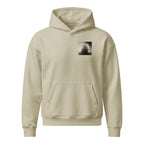 Lioness relaxed organic hoodie in stone – Heart & Mane original art