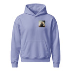Lioness relaxed organic hoodie in violet – Heart & Mane original art
