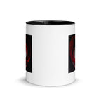 Rose heart mug with black interior – Heart & Mane original art