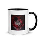 Rose heart mug with color inside – alternate view 3