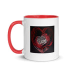 Rose heart mug with color inside – alternate view 2