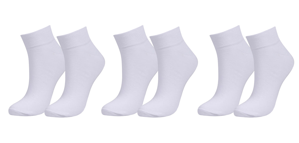 tittimitti® Women's 98% Organic Cotton Ankle Socks 3-Pack – Soft & Breathable